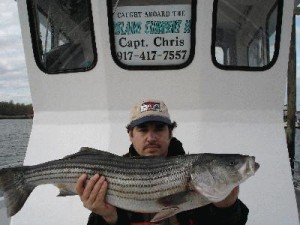 Striped Bass on boat